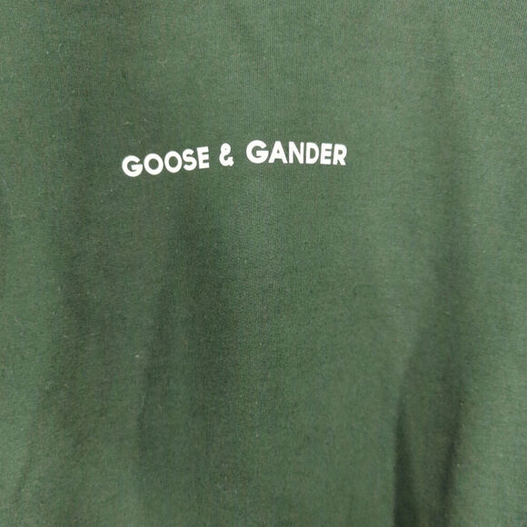 Goose‎ & Gander Mens Green Pullover Hoodie Kangaroo Pocket Athleisure Size L - Picture 3 of 6
